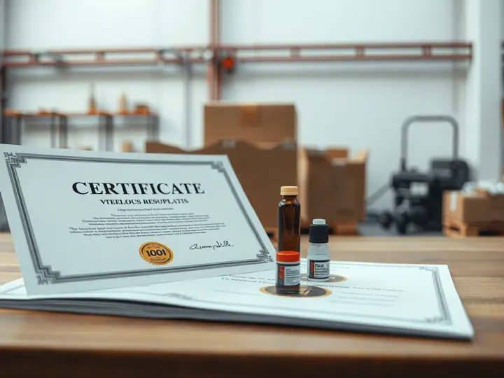 ISO 9001认证证书与产品样品